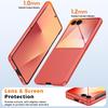 Protective Case with Built-in Tempered Glass Screen Protector Slim Design Sandblasted Finish for Samsung Galaxy Z Flip 7-Rose Red