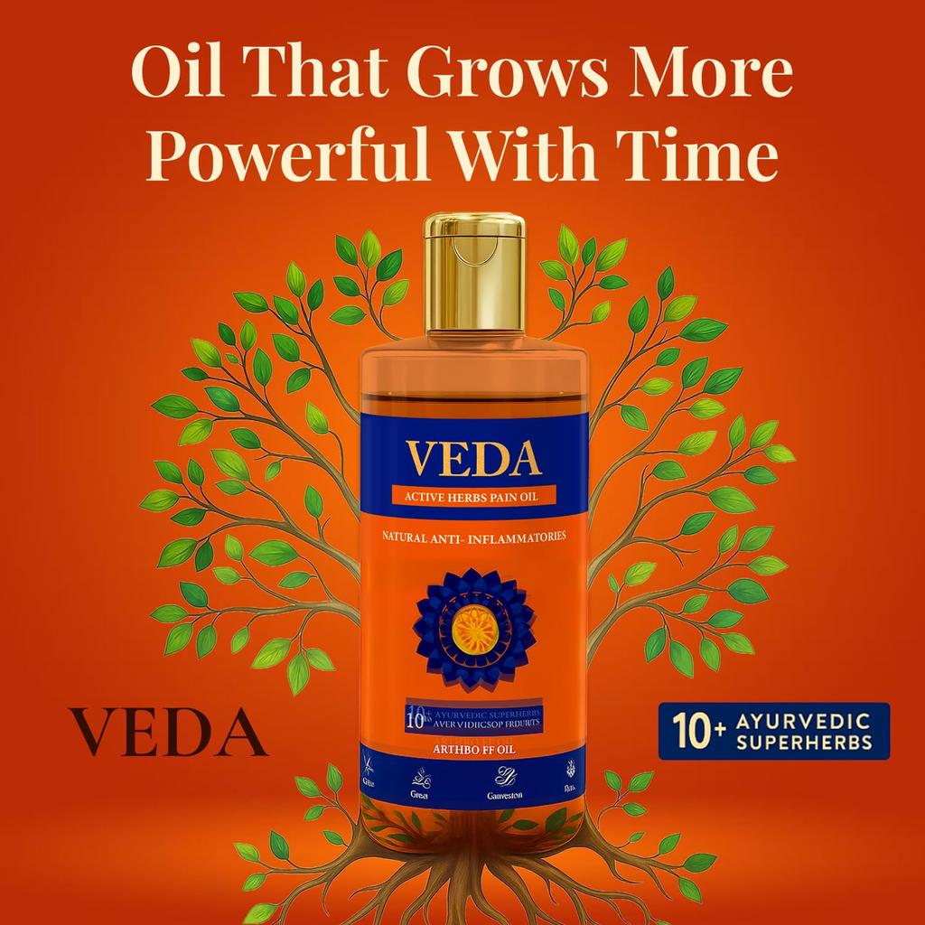 Active Herbs Pain Oil | Ayurvedic Relief from Joint, Muscle & Back Pain | Eucalyptus & 12 Powerful Herbs