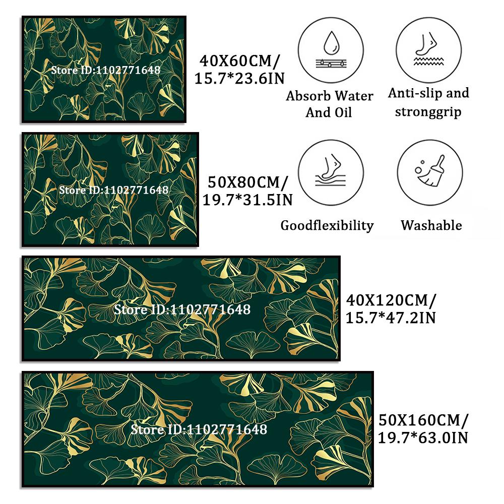 Washable Crystal Velvet Floor Mat Comfortable Soft Standing Mat Kitchen Theme Floor Mat Non-Slip Waterproof Cute Rug Door