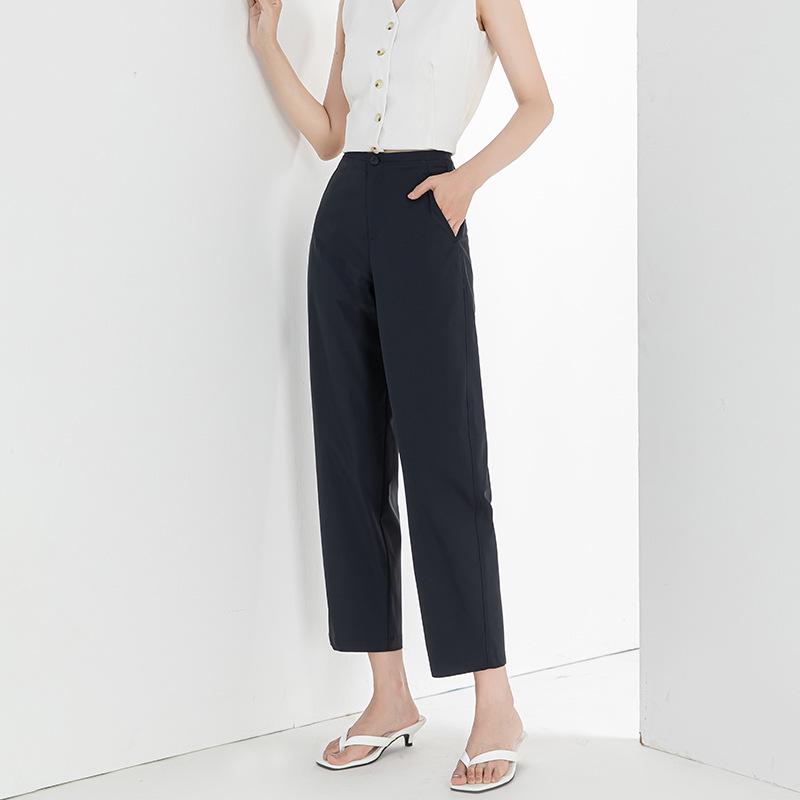 

Xin Ge 2024 Summer Nine-Point Modal Balloon Pants - Loose and Casual Fit 26 темно-синий