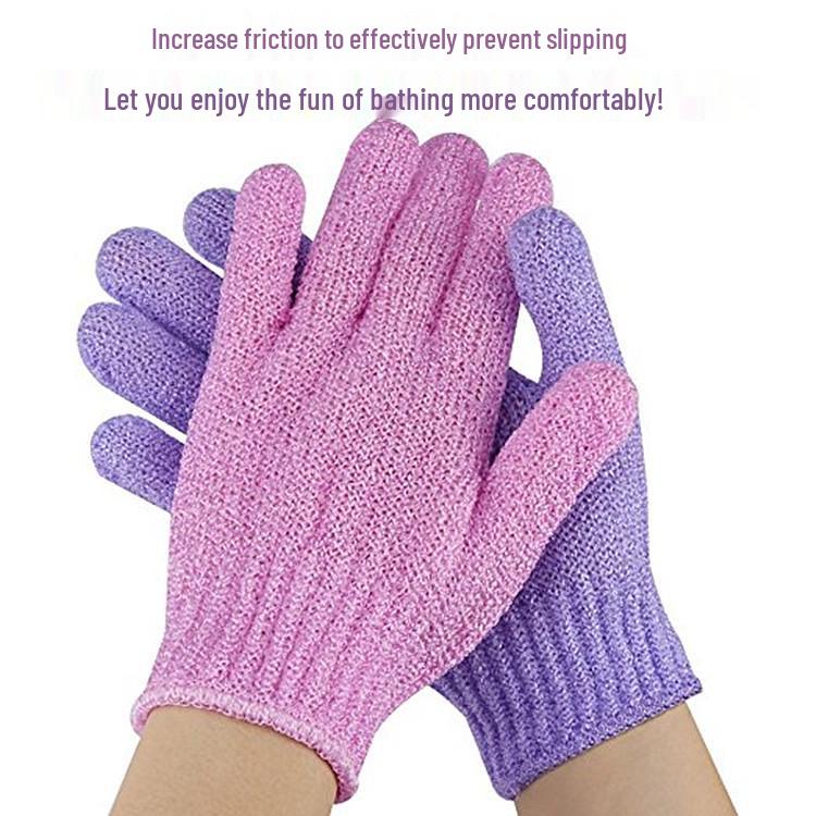 Korean Exfoliating Bath Mitt – Five-Finger Scrubbing Glove and Back-Scrubbing Towel