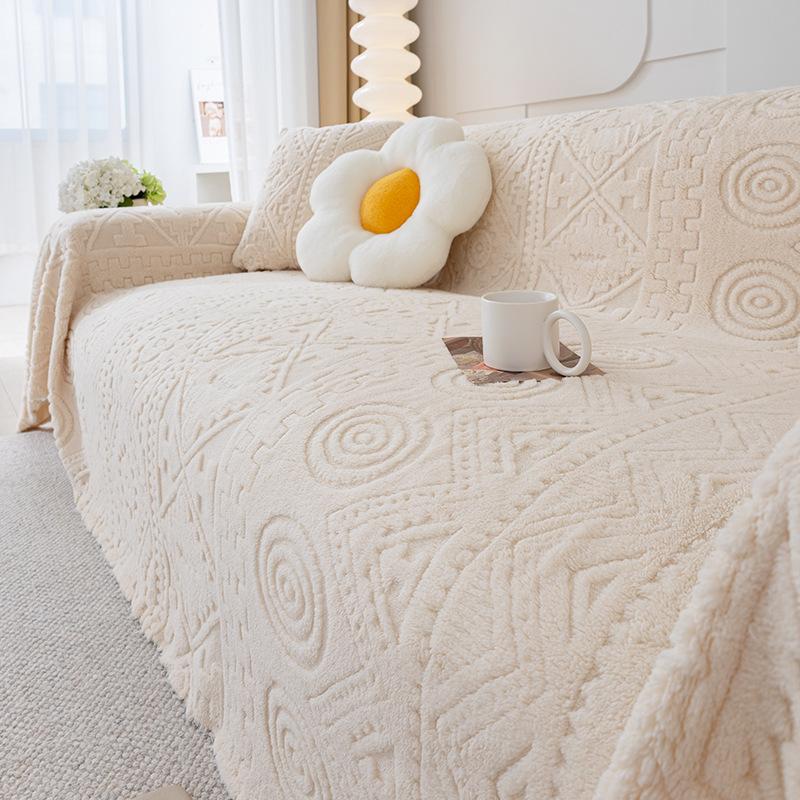Simple Roman Holiday Plush Sofa Towel Living Room All-Inclusive Universal Dust Cover Nap Blanket Blanket