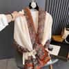 New Spring Women Cotton Scarf Beach Hijab Shawls and Wraps  Luxury Brand Flower Female Foulard Echarpe Designer Bandana