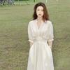 Spring Autumn French Style Socialite Style Women's Clothing New Season Chic Simplicity All-match Korean Fashion Shirt Dresses