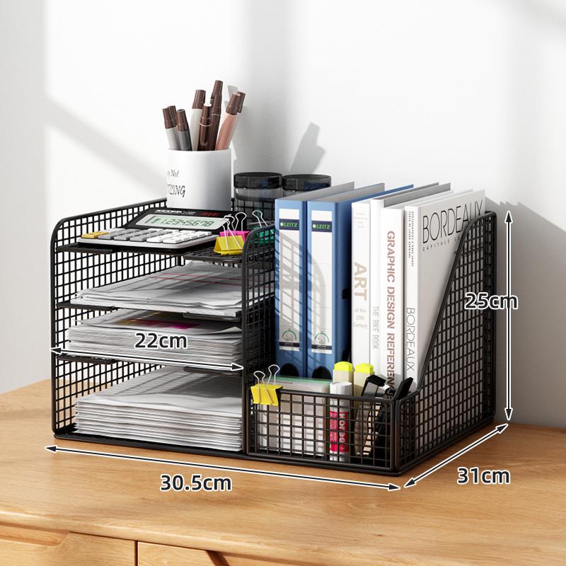 Multi-layer Desktop File & Bookshelf Organizer