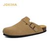 Fashion Men's Cork Shoes 2024 New Camel Classic Closed Toe Mule Slippers Flock Fashion Brown Cork Sandals Man Women Unisex 35-45