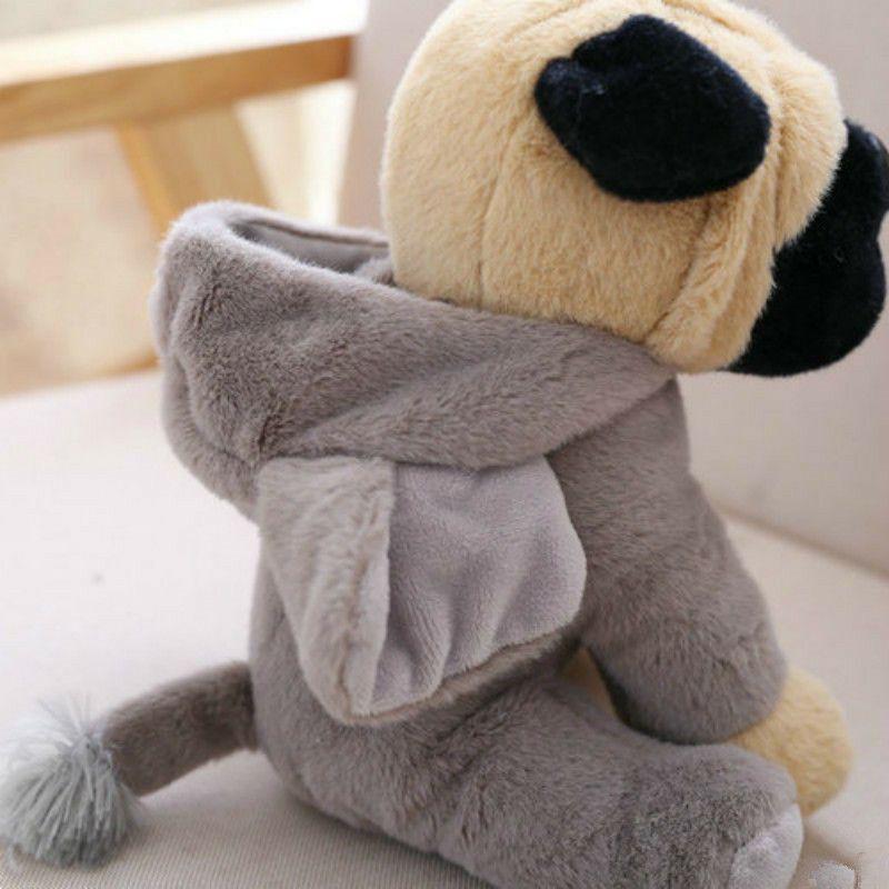 Adorable Large Plush Toys 8" Pug Dog In 7 Unique Costumes Cuddly Soft Toy