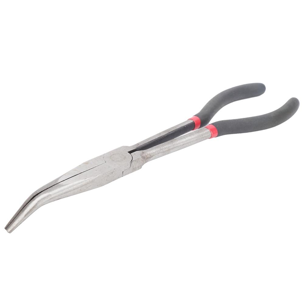 Bent Tip Curved Nose Pliers 11 Inches 45 Degrees Pliers Extended Handle Pliers DIY Projects