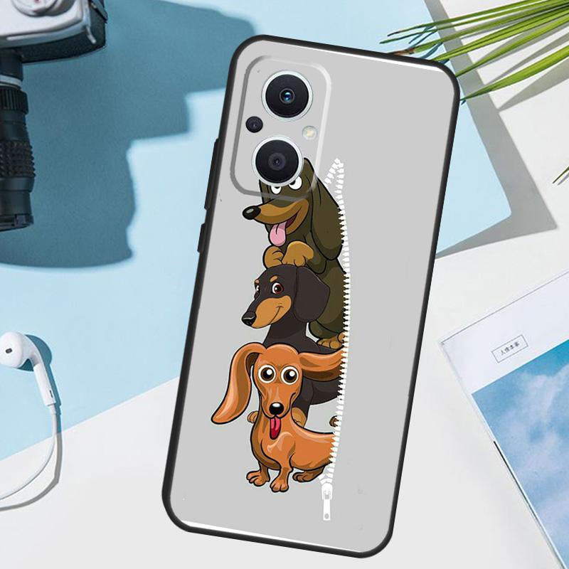 Dachshund Silhouette Dog Cover For OPPO Reno 13 14 10 11 12 Pro 12F 11F 13F 14F 7 8 Lite OPPO Find X8 X6 X5 Pro Case
