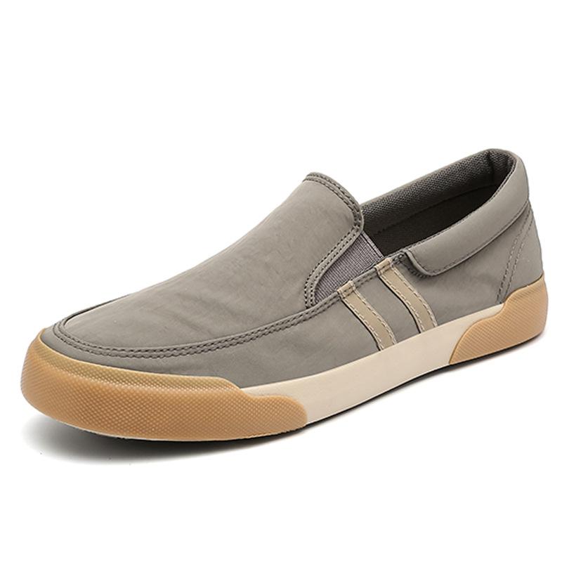 Spring New Mens Shoes Fashionable and Versatile Trendy Casual Men's Canvas Shoes Breathable Solid Color Low-top Cloth Shoes