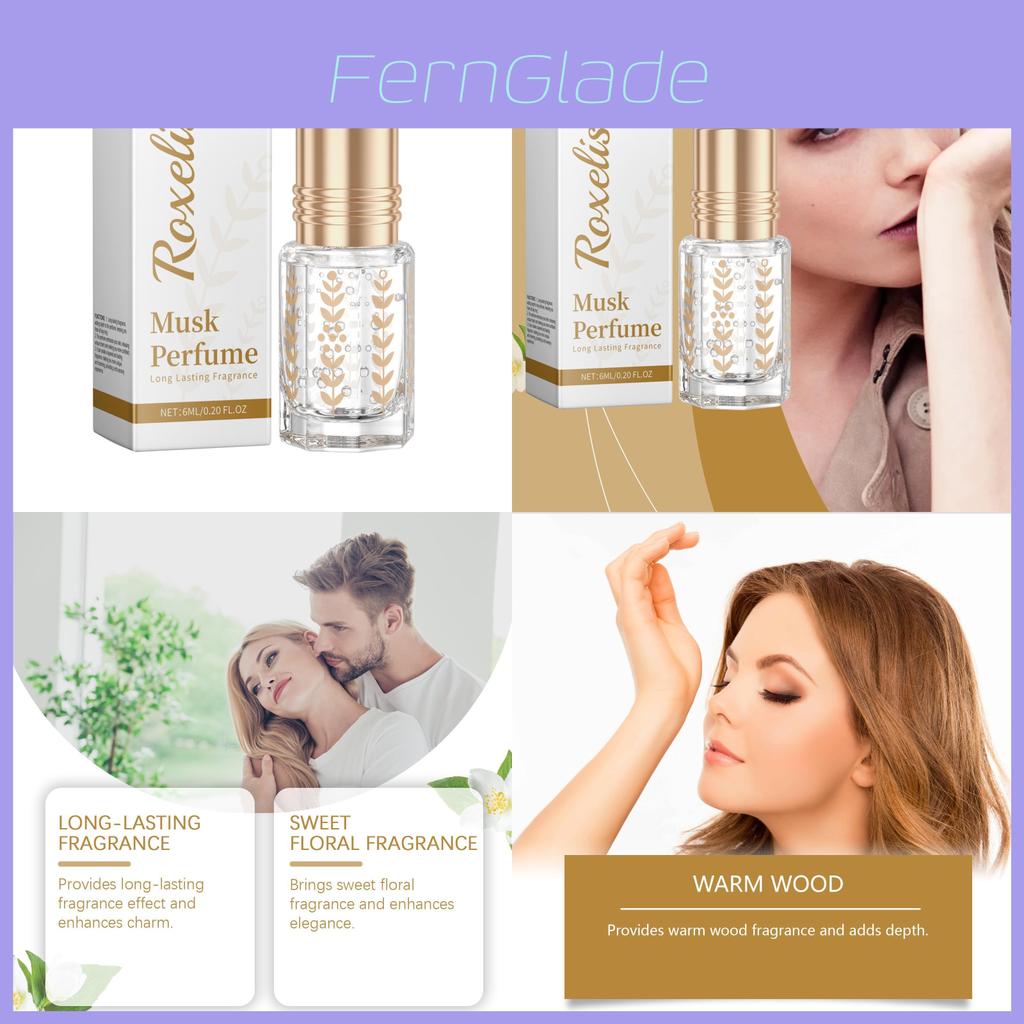 Fragrance Musk Élégante Fraîcheur Naturelle Longue Durée Arôme Floral Parfum Roll-on 6ml