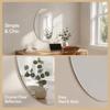 slivery Oval Vanity Mirror Lightweight Self-Adhesive Mirror Stickers  Makeup Application
