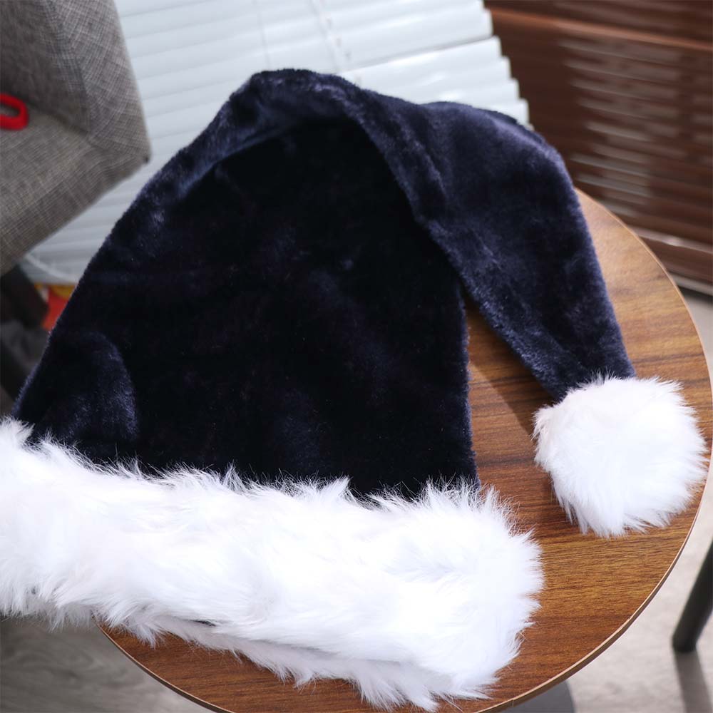 Holiday Plush Christmas Hat Red Hat Santa Hat Cosplay Supplies Fur Xmas Cap  Home Decoration