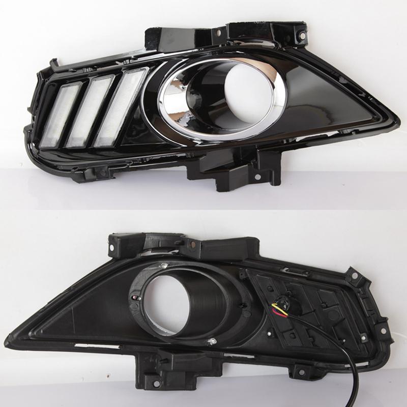 1 Set For Ford Mondeo Fusion 2013 2014 2015 2016 Yellow Turning Signal Relay Waterproof Car DRL Lamp LED Daytime Running Light