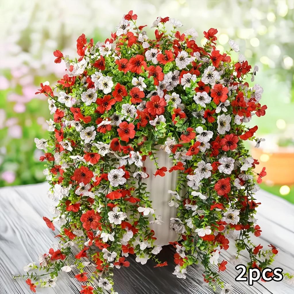1Pc/2Pcs Exquisite Lebensechte Seide Daisy Hängende Blumen für Im Freien Künstliche Pflanzen Orchidee Blume