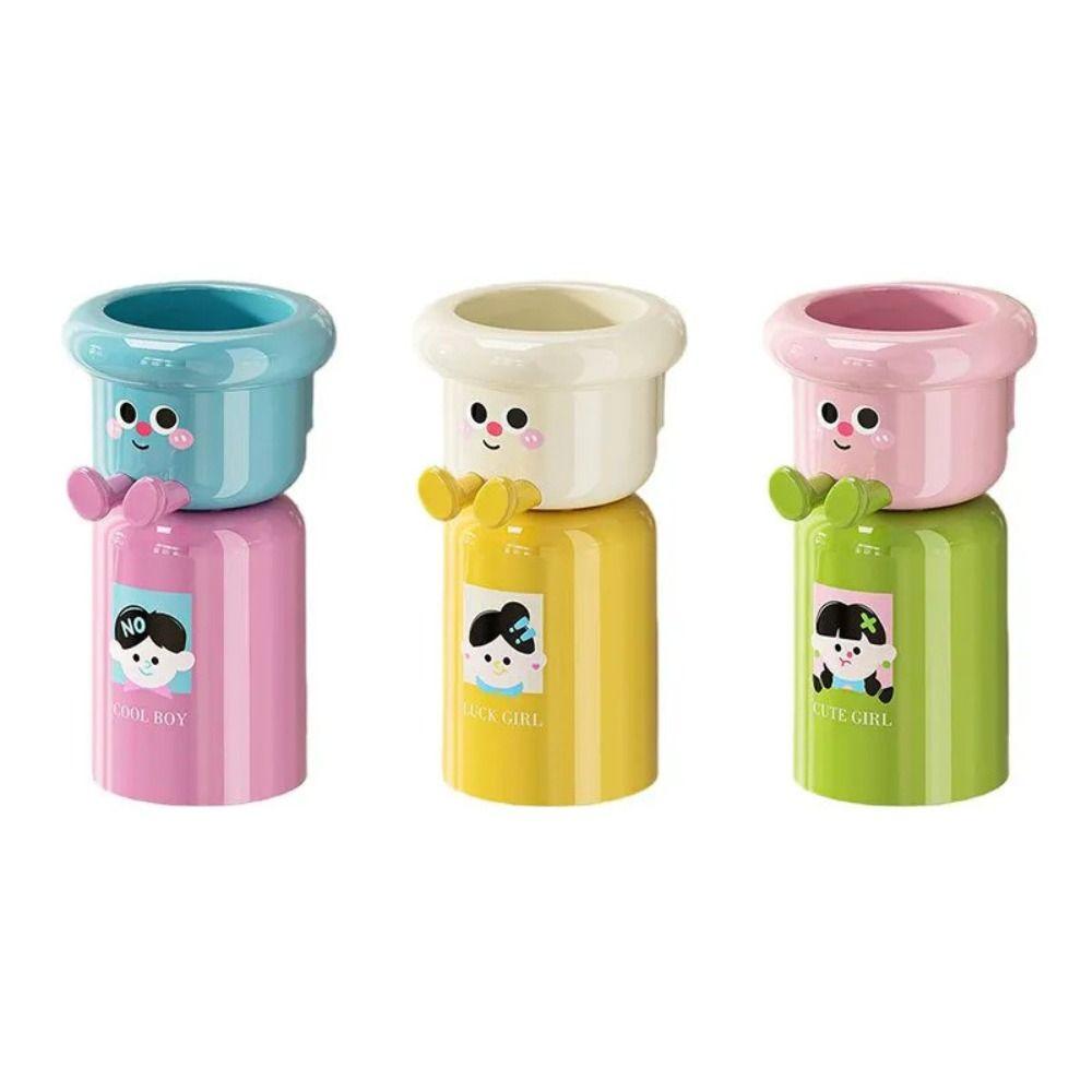 Wall Mounted Toothbrush Cup Magnetic Upside Down Toothbrush Holder for Bathroom Accessory