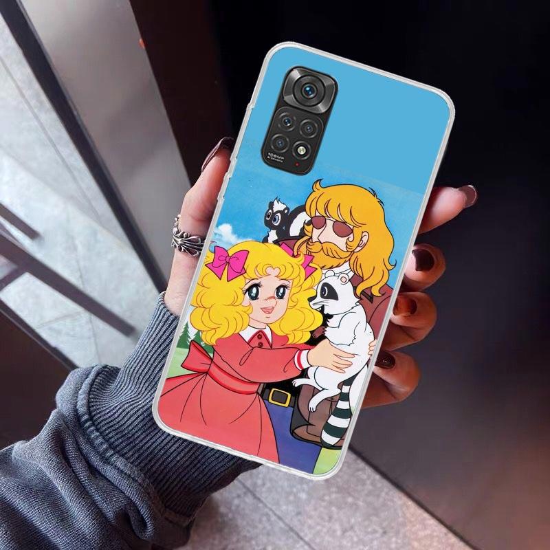 Candy 90s Anime Phone Case For Xiaomi Redmi Note 15 14 14S 13 12S 12 Pro Plus 11S 11 10S 10 4G Cover 11E 11T 5G Print Fundas Red