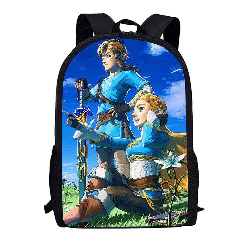 Legend Of Zelda Backpack Breath Of The Wild Game Student School Bag 3D Printed Backpack Cartoon