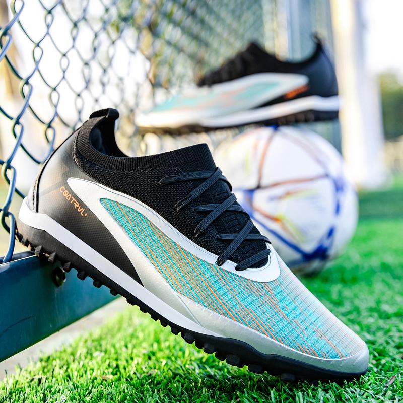 Sapatos esportivos de treinamento para estudantes, masculinos e femininos, chuteiras de futebol, sapatos de competição e treinamento esportivos antiderrapantes e resistentes ao desgaste