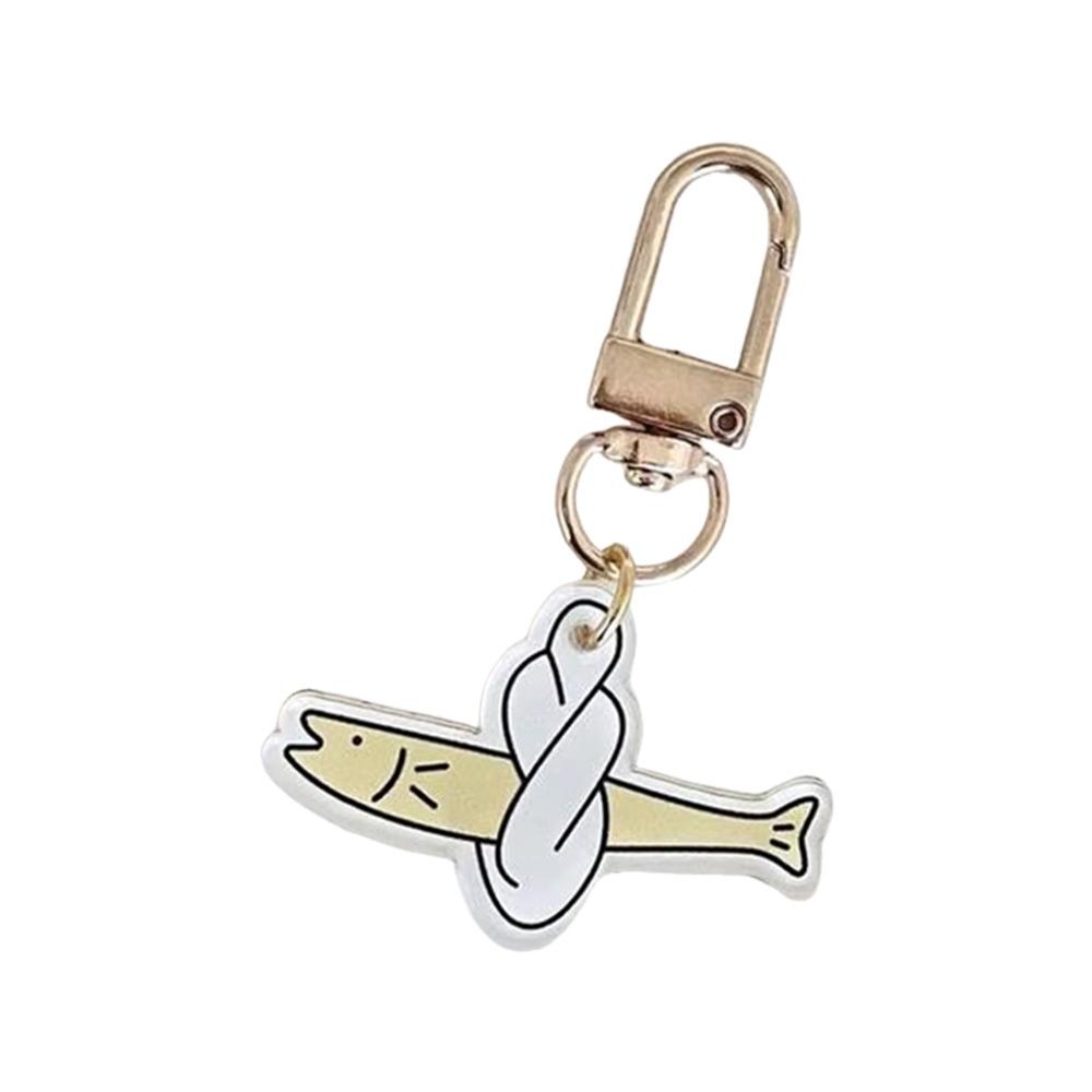 

Portable Acrylic Bag Keychain Pendant Cartoon Hanging Purse Pendant Fish Key Chain Girls золотой