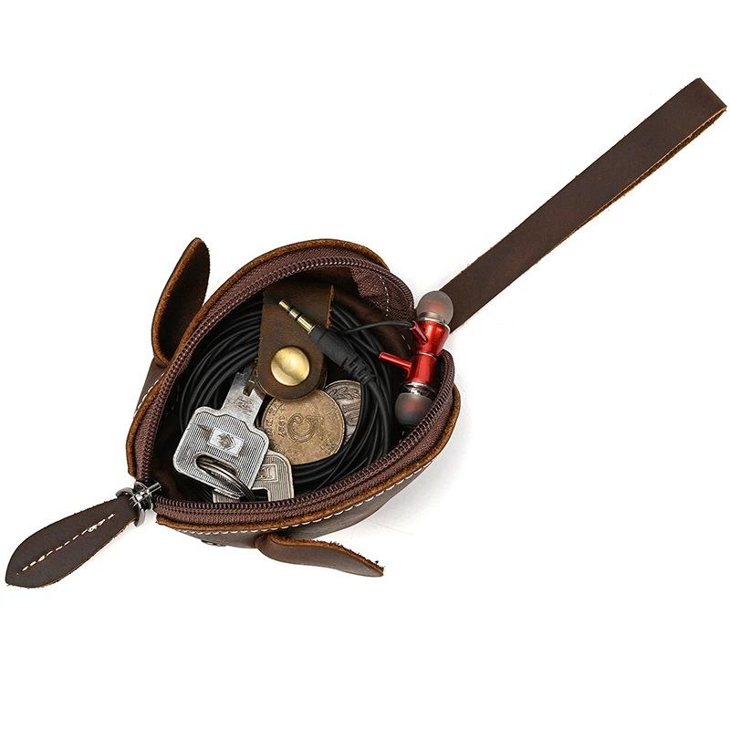 Portamonete in Vera Pelle Creativo Carino Borsa Portaoggetti a Forma di Topo Tendenza Tasca con Cerniera Uomo Donna Portafogli Portatili Borse Portachiavi per Bambini