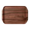Melamine Wood Grain Tray Portable Multipurpose Decorative Serving Platter for Household Camping BBQ Restaurant Breakfast