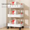 Multi-Layer Movable Storage Rack for Bathroom, Kitchen, or Bedroom