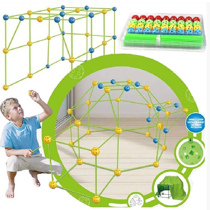 Own Build Your Den Set Diy Kids Fort Construction Building Toy Play Interaction