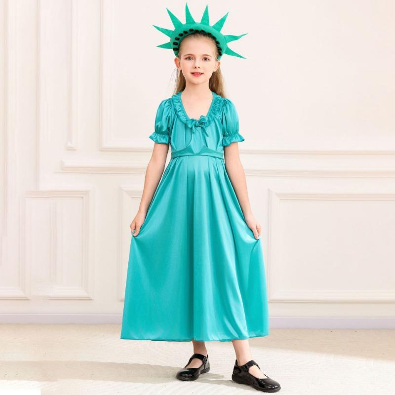 Halloween June 1 Kids Ancient Free Muse Cosplay Costume Lake Green Dress