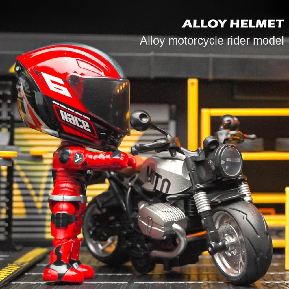 Actionfigur Simulierte Motorradfahrerpuppe Bewegliche Gliedmaßen Bewegliche Figur Modell Autodeko