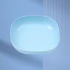 Bone Spitting Dish Square Blue PP Multi Purpose Snack Dessert Fruit Salad Plate for Home