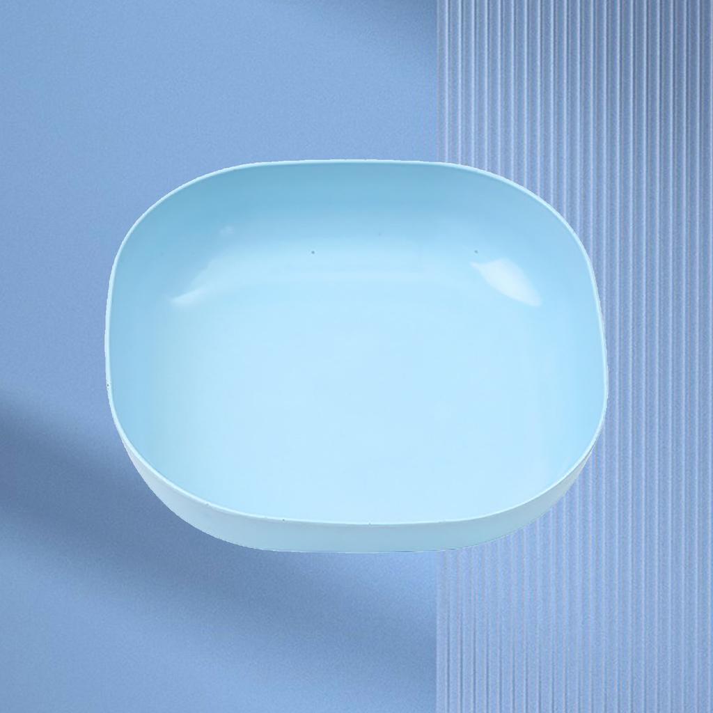Bone Spitting Dish Square Blue PP Multi Purpose Snack Dessert Fruit Salad Plate for Home