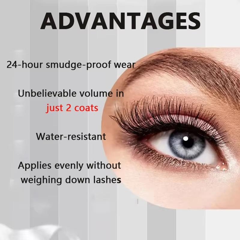 7D Fiber Mascara Set Waterproof Durable Curling Mascara Sweatproof Anti-smudge Slimming Base Mascara for All Skin Types