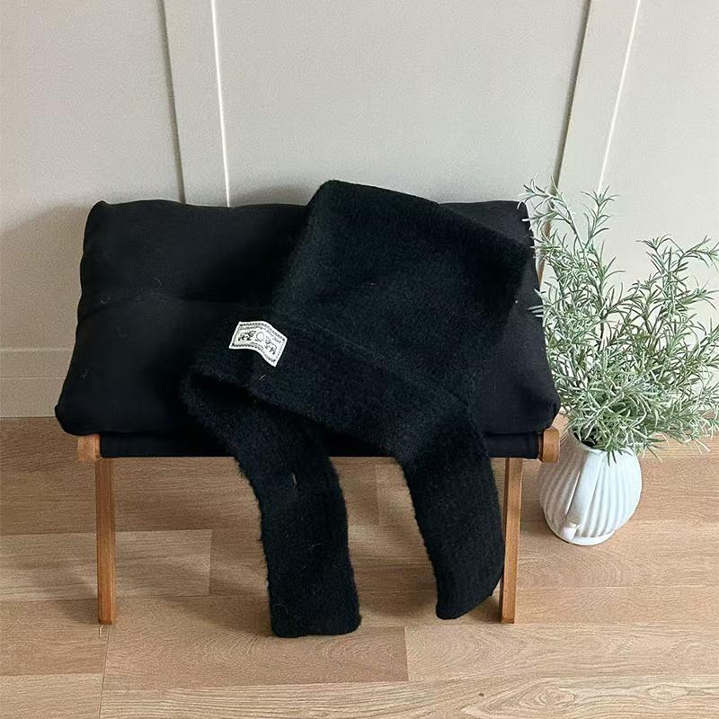 Winter Balaclava Scarf Hats For Men Women Winter Warm Knitted Scarf Caps Outdoor Drawstring Neck Collar Beanies Caps Scarves