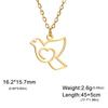 My Shape Bird Pendent Necklace for Women Peace Dove Pigeon Bird Animal Charms Necklaces Choker Chain Stainless Steel Jewelry