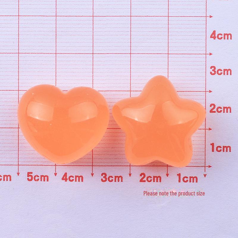 

Світна Зірка Милий DIY Клей-крем для Чохлів для Телефонів та Шпильок для Волосся, Ювелірні Вироби, Смоляні Аксесуари Heart помаранчевий