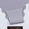 Ladies Spring and Summer Simple Wave Edge Solid Color Speed Dry Ice Silk One Piece Type Low Waist No Trace Briefs