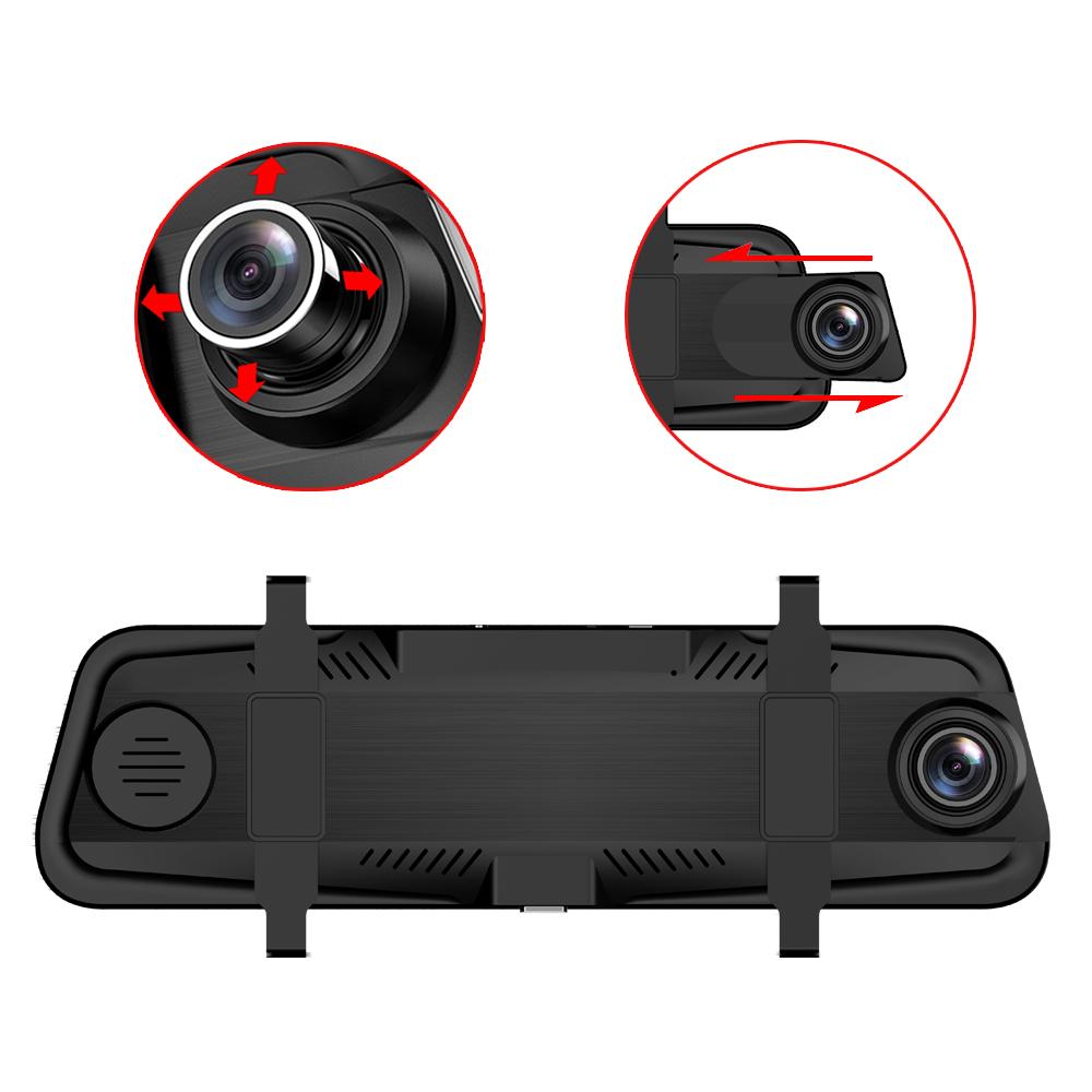 10 Inch Touch Screen Stream Media Car DVR Dash Cam Dual Lens Rear View Mirror Auto Dashcam Video Recorder Car HD Dash Camera