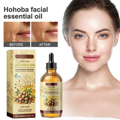 Jojoba Oil For Skin, Hair, Nails, Body Cuticles - Unrefined & Hexane Free, Natural Moisturizer Jojoba Carrier Oil Facial Oil Gua Sha Massage  100ml