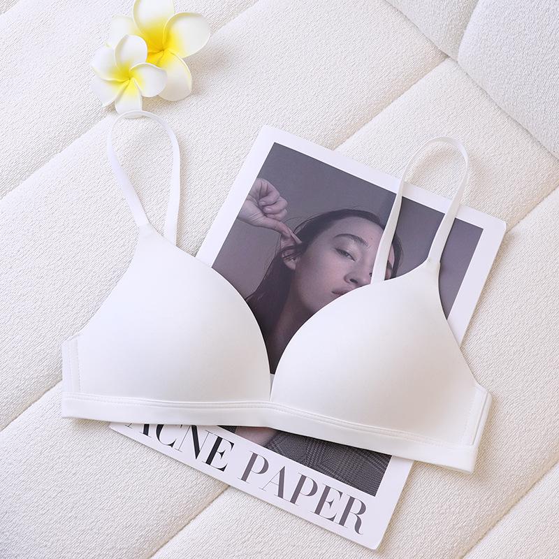 Seamless French Triangle Wireless Bra - Women's Comfortable & Thin Cup Design