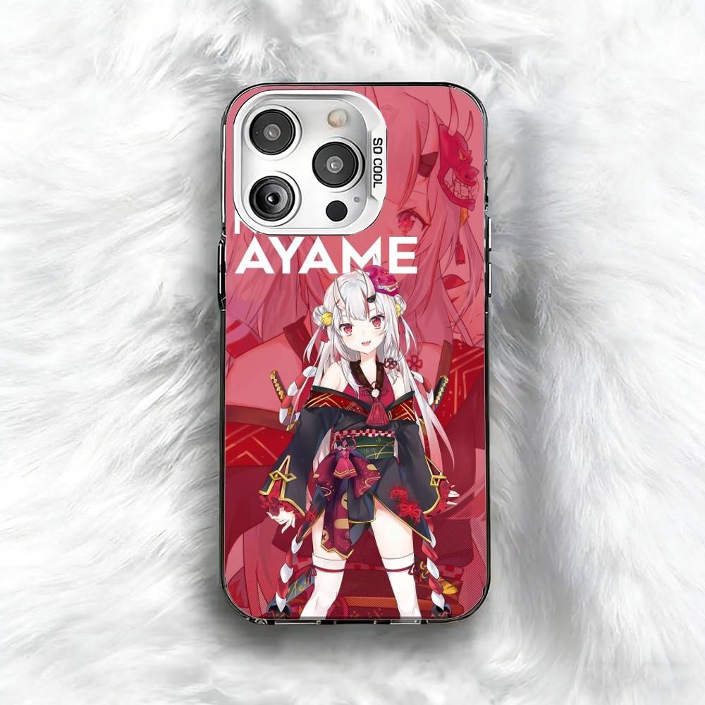 Virtual Nakiri Ayame Holo Phone Case For iPhone 16 17 15 14 12 13 Pro Max Black Color Shockproof Cover