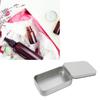 5pcs Metal Rectangular Empty Box Pins Jewelry Crafts Storage Reusable Portable Containers Box Silver