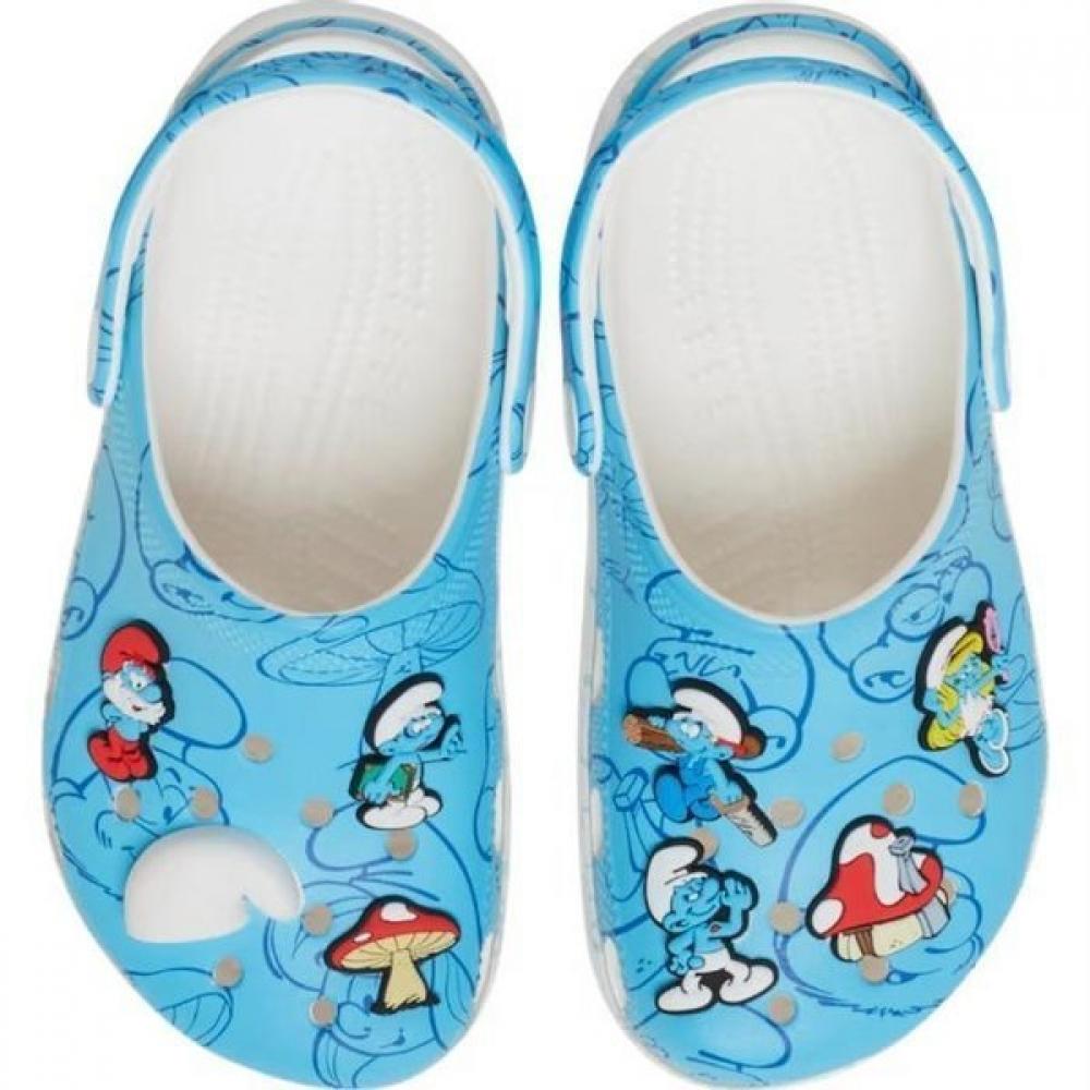 

Crocs Hc02 Smurf Classic Clog Kids Store Shipment Sandals Slippers Character Mask MULTI/C11/175