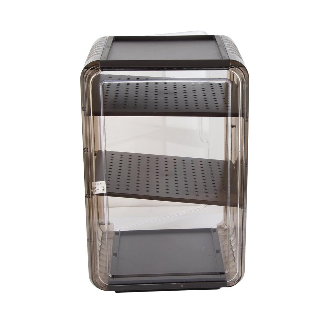 Cup Storage Rack Dustproof Stackable Plastic Clear Cup Organizer Box for Cabinet Desktop Large