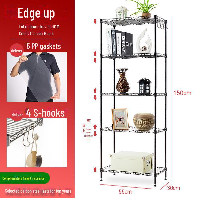 Multi-layer metal storage rack for kitchen, microwave, floor, bathroom, oven seasoning.