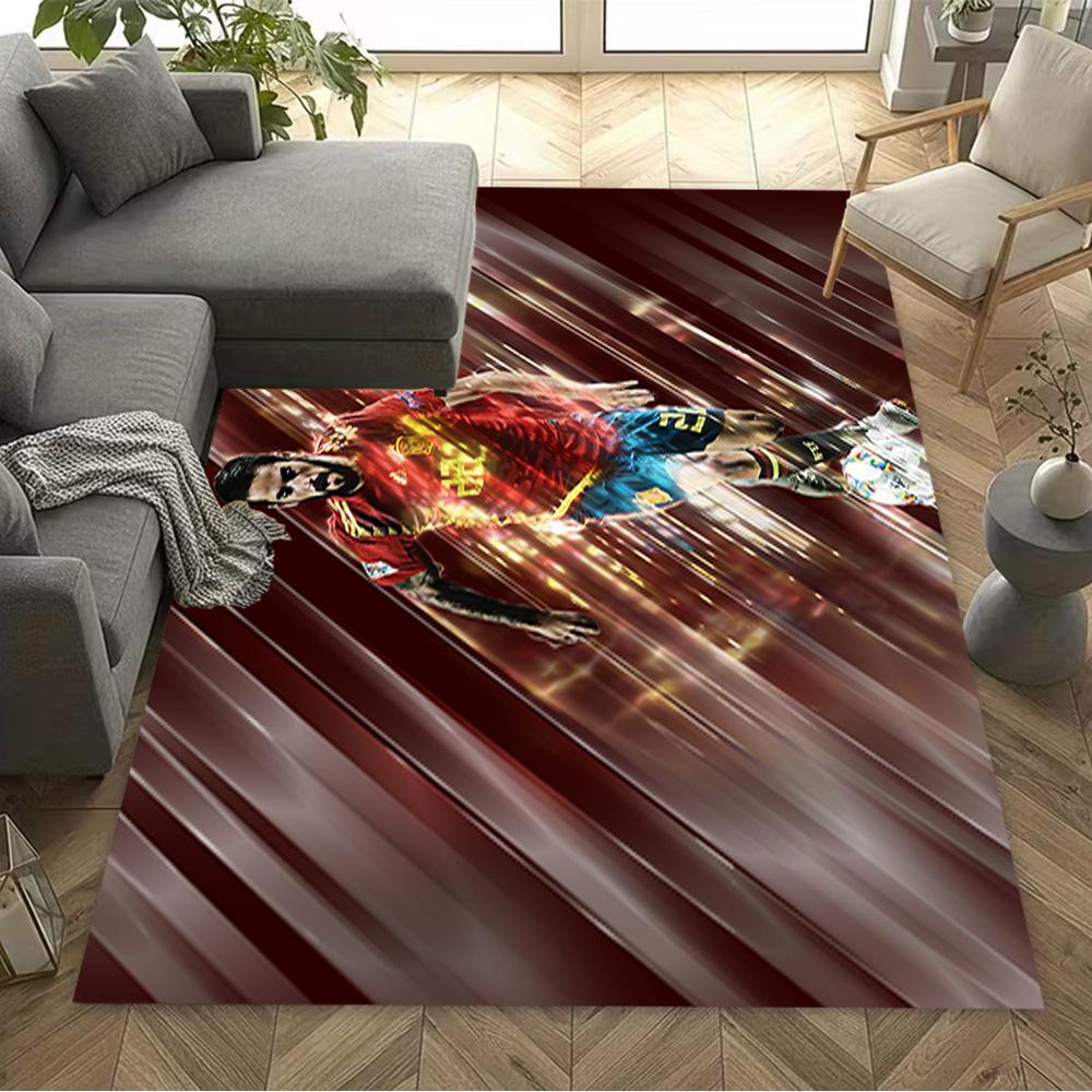 Soccer Player Action Area Rug Design for Dormitory Game Room Living Rooms Kitchen Antislip Carpet Office home decor Best for Christmas
