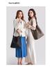 Large Capacity Lychee Grain Crossbody Tote Bag