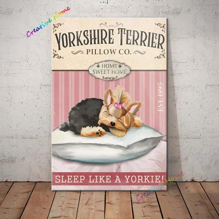 Yorkshire Terrier Dog I Am Your Friend Your Partner Your Yorkie Tin Sign Art Metal Wall Decor Wall Panel Vintage Plaque 20x30cm