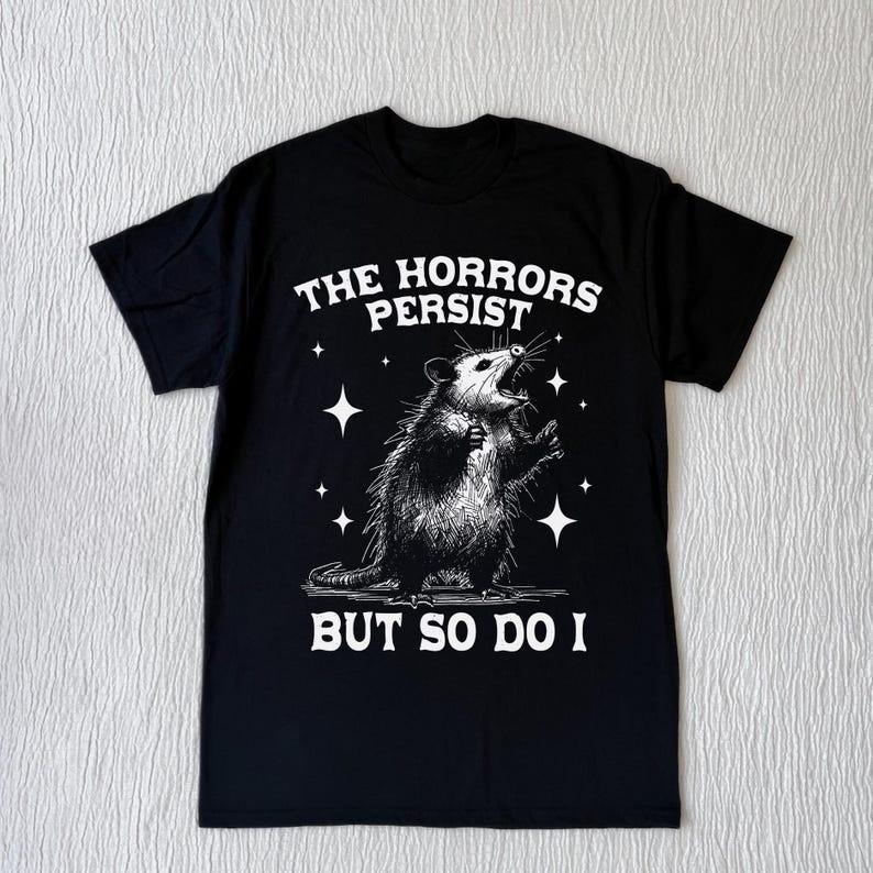 

Ретро Веселый Опоссум Говорит 90-е Узоры Ретро Ужас Продолжается Но Я Тоже Ретро Стирка Чтобы Сделать Старые Футболки Веселыми Подростковые Подарки Топы 3XL