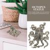 Wakauto Octopus Sculpture Decor Statue,Chinese Metal Brass Tea Pet Octopus Desk Ornaments Animal Collectibles Home Fengshui Figurines for Bathroom